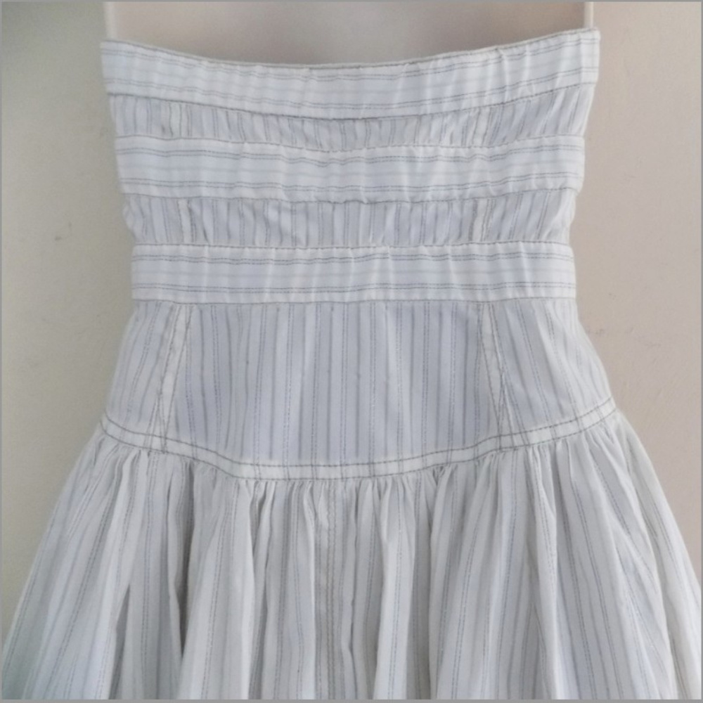 Byron Lars Strapless Dress in Cream and Gray - Picture 4 of 7